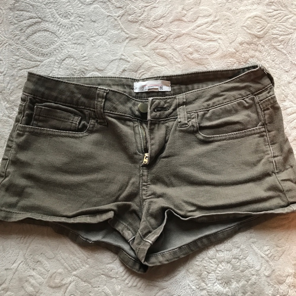 2.1 Denim Short shorts Olive size 27